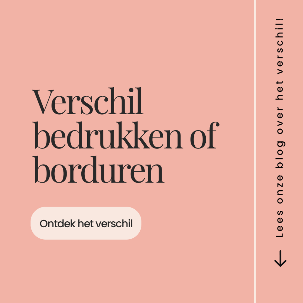 Verschil bedrukken of borduren